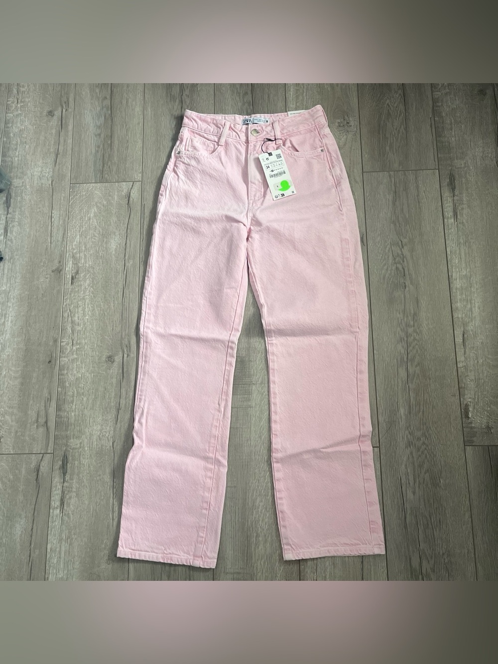 Zara Pink Straight Leg Jeans